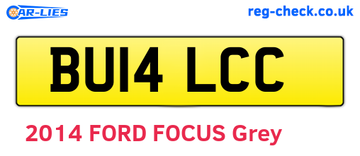 BU14LCC are the vehicle registration plates.