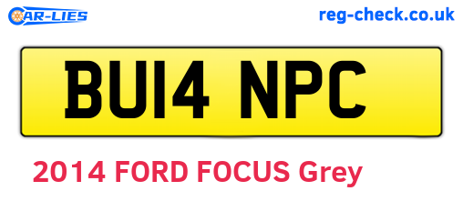 BU14NPC are the vehicle registration plates.