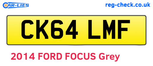 CK64LMF are the vehicle registration plates.