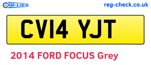 CV14YJT are the vehicle registration plates.