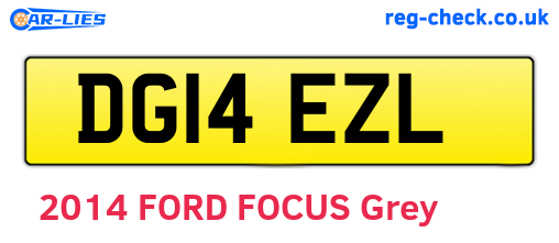 DG14EZL are the vehicle registration plates.