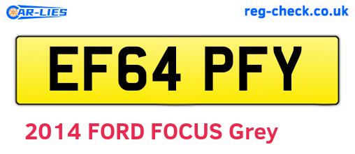 EF64PFY are the vehicle registration plates.