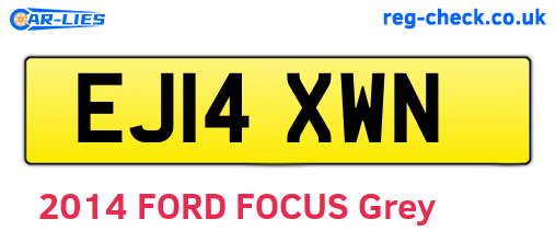 EJ14XWN are the vehicle registration plates.