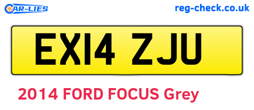 EX14ZJU are the vehicle registration plates.