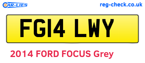 FG14LWY are the vehicle registration plates.