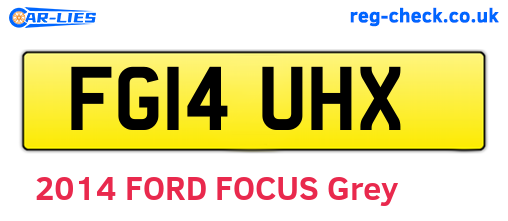 FG14UHX are the vehicle registration plates.