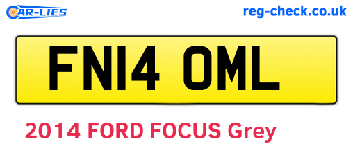 FN14OML are the vehicle registration plates.