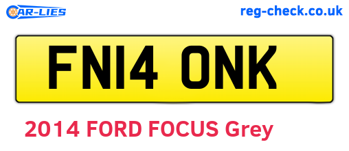 FN14ONK are the vehicle registration plates.