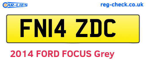 FN14ZDC are the vehicle registration plates.