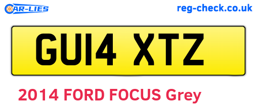 GU14XTZ are the vehicle registration plates.