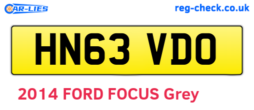 HN63VDO are the vehicle registration plates.