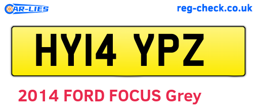 HY14YPZ are the vehicle registration plates.