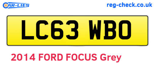 LC63WBO are the vehicle registration plates.