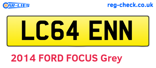 LC64ENN are the vehicle registration plates.