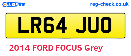 LR64JUO are the vehicle registration plates.