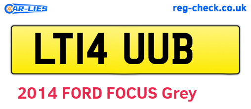 LT14UUB are the vehicle registration plates.