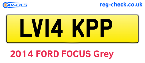 LV14KPP are the vehicle registration plates.