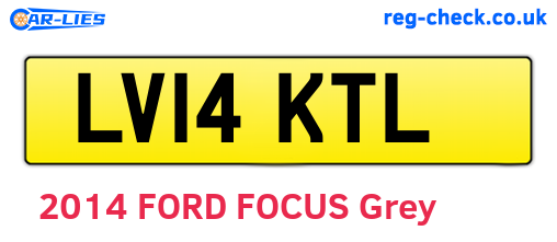 LV14KTL are the vehicle registration plates.