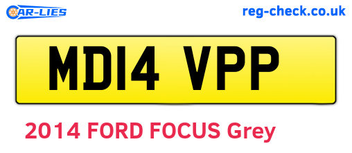 MD14VPP are the vehicle registration plates.