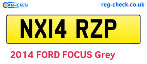 NX14RZP are the vehicle registration plates.