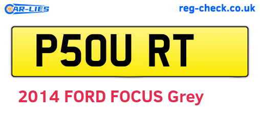P50URT are the vehicle registration plates.