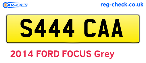 S444CAA are the vehicle registration plates.