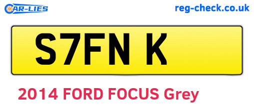 S7FNK are the vehicle registration plates.