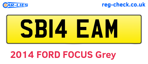 SB14EAM are the vehicle registration plates.