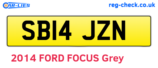 SB14JZN are the vehicle registration plates.