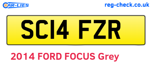 SC14FZR are the vehicle registration plates.