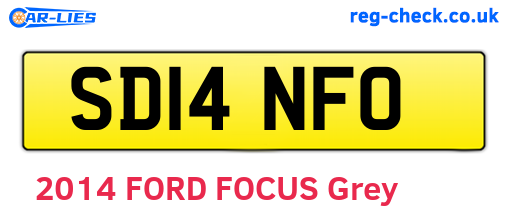 SD14NFO are the vehicle registration plates.
