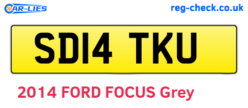 SD14TKU are the vehicle registration plates.