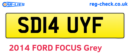 SD14UYF are the vehicle registration plates.