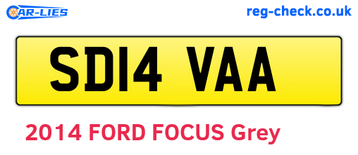 SD14VAA are the vehicle registration plates.