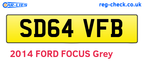 SD64VFB are the vehicle registration plates.
