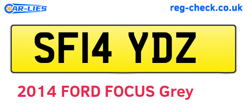 SF14YDZ are the vehicle registration plates.