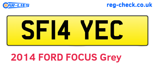 SF14YEC are the vehicle registration plates.