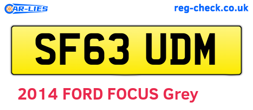 SF63UDM are the vehicle registration plates.