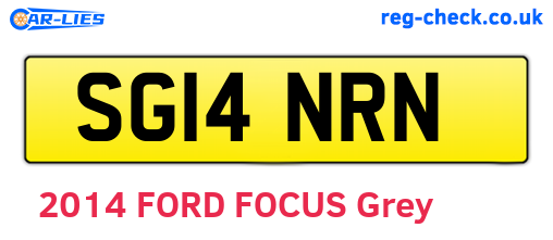 SG14NRN are the vehicle registration plates.