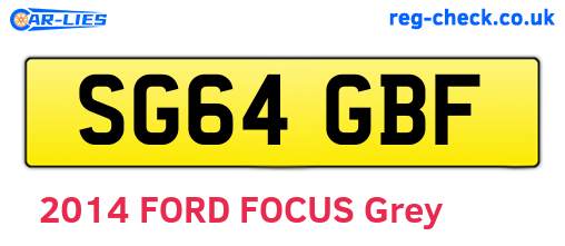 SG64GBF are the vehicle registration plates.