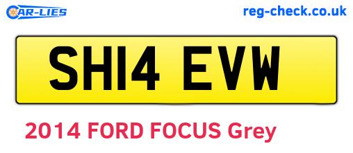 SH14EVW are the vehicle registration plates.