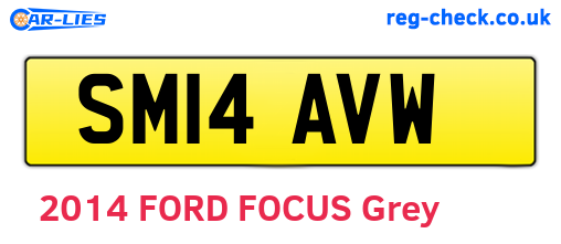 SM14AVW are the vehicle registration plates.