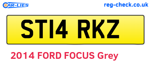 ST14RKZ are the vehicle registration plates.