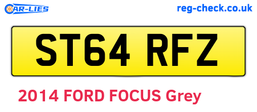 ST64RFZ are the vehicle registration plates.