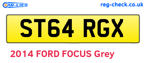 ST64RGX are the vehicle registration plates.