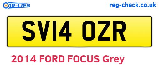 SV14OZR are the vehicle registration plates.