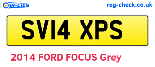 SV14XPS are the vehicle registration plates.