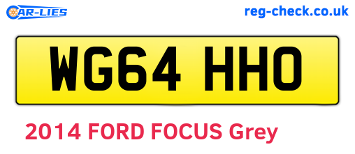 WG64HHO are the vehicle registration plates.