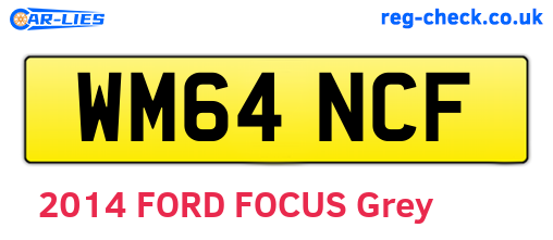 WM64NCF are the vehicle registration plates.