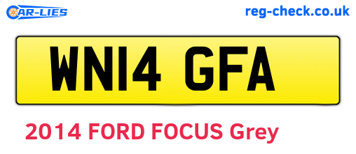 WN14GFA are the vehicle registration plates.